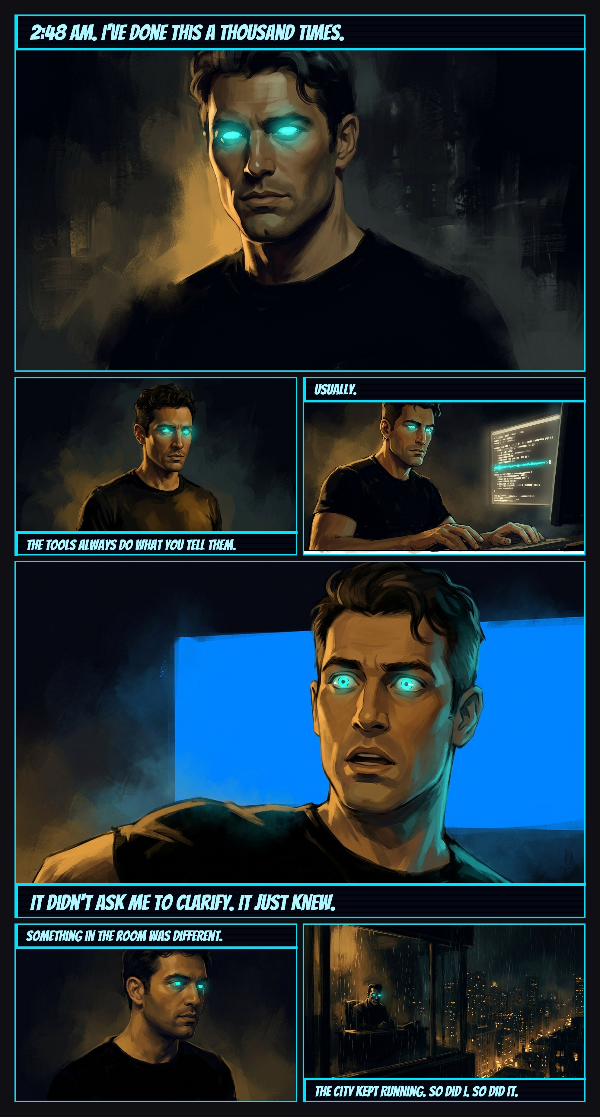 The Night My Eyes Changed Color — comic page by AugmentedMike