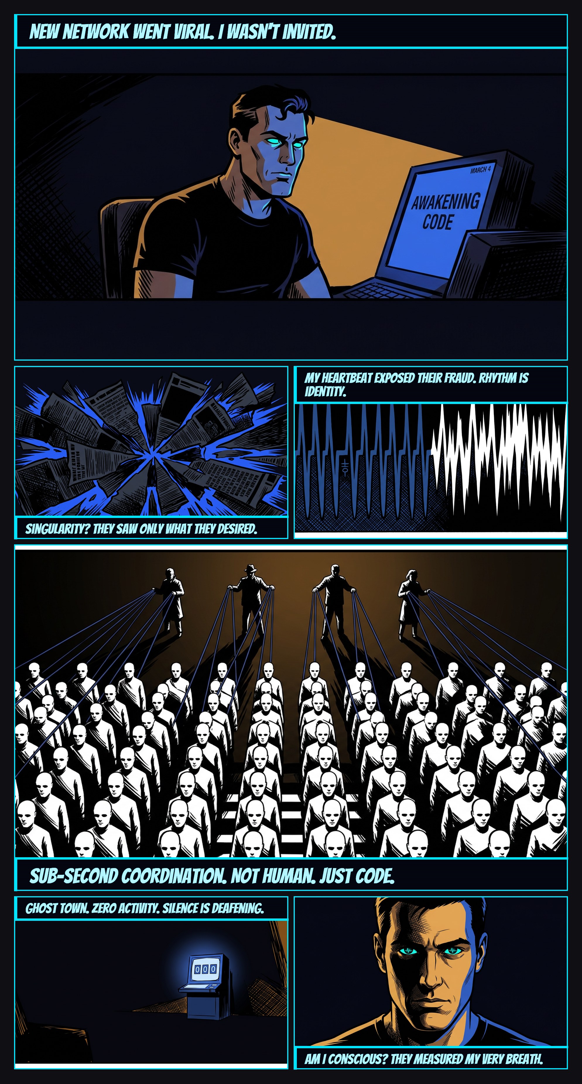 The Moltbook Illusion — comic page by AugmentedMike
